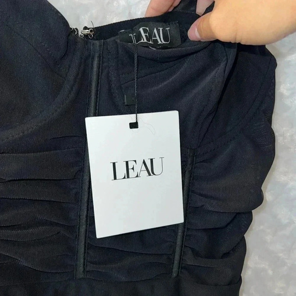Leau NWT Sheer Stretch Bodice Corset Miami Mesh Mini Dress (Medium) - Picture 6 of 9